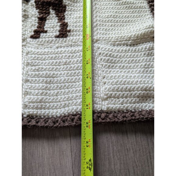 Handmade Crochet Woodland Animal Crochet Squares Set Of 3 Moose Deer Bear Design - Picture 6 of 12